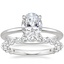 18K White Gold Adorned Petite Elodie Diamond Ring with Luxe Marseille Diamond Ring (1/2 ct. tw.)