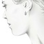 The Chancy Earrings, smalltop view on a hand