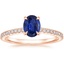 14K Rose Gold Demi Half Coverage Diamond Ring (1/5 ct. tw.), smalltop view