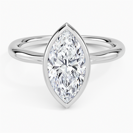 Platinum Freesia Bezel Solitaire Ring