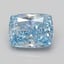 3.10 Ct. Fancy Vivid Blue Cushion Lab Grown Diamond