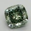 3.16 Ct. Fancy Vivid Pacific Green Cushion Lab Grown Diamond