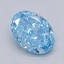 0.96 Ct. Fancy Vivid  Blue Oval Lab Grown Diamond