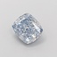 1.01 Ct. Fancy Vivid  Blue Cushion Lab Grown Diamond