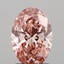 1.11 Ct. Fancy Intense Brownish Pink Oval Lab Grown Diamond