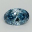 1.00 Ct. Fancy Vivid Blue Oval Lab Grown Diamond