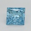 2.53 Ct. Fancy Vivid Blue Princess Lab Grown Diamond