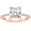 14K Rose Gold Elena Diamond Ring, smalltop view