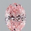 1.45 Ct. Fancy Vivid  Pink Oval Lab Grown Diamond