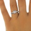 The Geraldine Ring, smalltop view on a hand