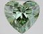 3.83 Ct. Fancy Vivid Green Heart Lab Grown Diamond