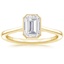 18K Yellow Gold Petite Luna 1.5mm Bezel Ring, smalltop view
