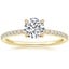 14K Yellow Gold Perfect Fit Half Coverage Hidden Halo Diamond Ring (1/5 ct. tw.), smalltop view