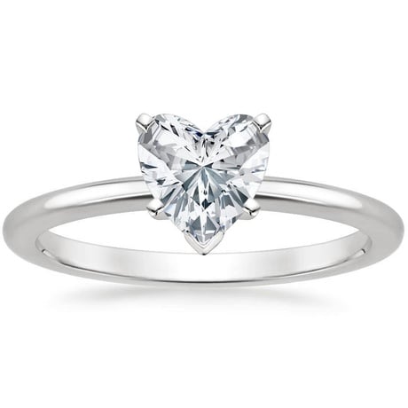 18K White Gold Six-Prong Petite Comfort Fit Bridal Set