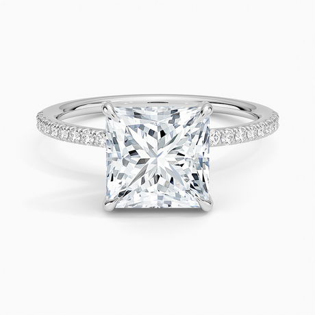 18K White Gold Entwined Diamond Ring