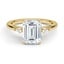 Custom Three Stone Hidden Accent Diamond Ring