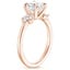 14K Rose Gold Stella Diamond Ring, smallside view