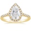 18K Yellow Gold Odessa Halo Diamond Ring (1/5 ct. tw.), smalltop view
