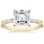 18K Yellow Gold Memoir Baguette Diamond Ring (1/2 ct. tw.), smalltop view