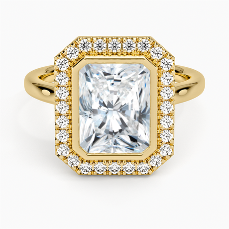 Bezel Halo Diamond Ring