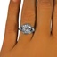 The Layne Ring, smalltop view on a hand