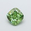 1.51 Ct. Fancy Vivid Green Cushion Lab Grown Diamond