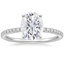 18K White Gold Ballad Half Coverage Diamond Ring (1/8 ct. tw.), smalltop view