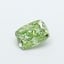 1.03 Ct. Fancy Vivid Green Cushion Lab Grown Diamond