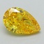 2.20 Ct. Fancy Vivid Yellow Pear Lab Grown Diamond
