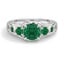 Custom Nature-Inspired Emerald and Diamond Ring