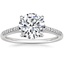 Platinum Lissome Half-Coverage Diamond Ring, smalltop view