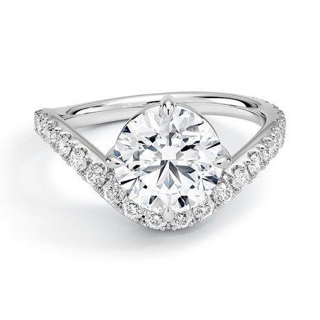 18K White Gold Silhouette Diamond Ring (1/2 ct. tw.)
