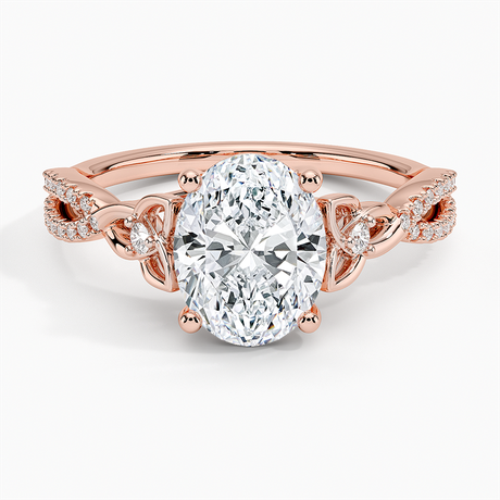 14K Rose Gold Luxe Celtic Love Knot Diamond Ring