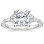 Platinum Yvonne Diamond Ring, smalltop view