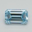 1.60 Ct. Fancy Vivid Blue Emerald Lab Grown Diamond