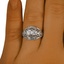 The Francoise Ring, smallzoomed in top view on a hand