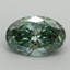 1.63 Ct. Fancy Vivid Pacific Green Oval Lab Grown Diamond