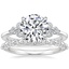 Platinum Luxe Melody Diamond Ring (1/5 ct. tw.) with Marseille Diamond Ring (1/3 ct. tw.)