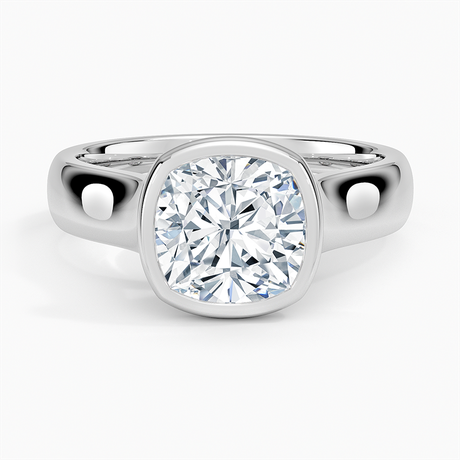 Platinum Luna 4mm Bezel Ring