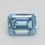 0.83 Ct. Fancy Vivid Blue Emerald Lab Grown Diamond
