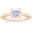 14K Rose Gold Freesia 2mm Solitaire Ring, smalltop view