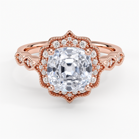 Vintage Halo Engagement Ring - Cadenza
