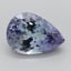 9.8x6.9mm Unheated Violet Pear Tanzanite
