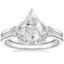 Platinum Nadia Diamond Ring with Aria Contoured Diamond Ring
