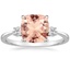 18K White Gold Petite Selene Three Stone Diamond Ring (1/10 ct. tw.), smalltop view