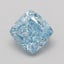 1.00 Ct. Fancy Vivid Blue Cushion Lab Grown Diamond