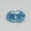 0.33 Ct. Fancy Vivid Blue Oval Lab Grown Diamond