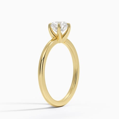 Fairmined 1.5mm Six-Prong Solitaire Comfort Fit Ring