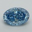 3.76 Ct. Fancy Vivid Blue Oval Lab Grown Diamond