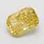 3.51 Ct. Fancy Intense Yellow Cushion Lab Grown Diamond